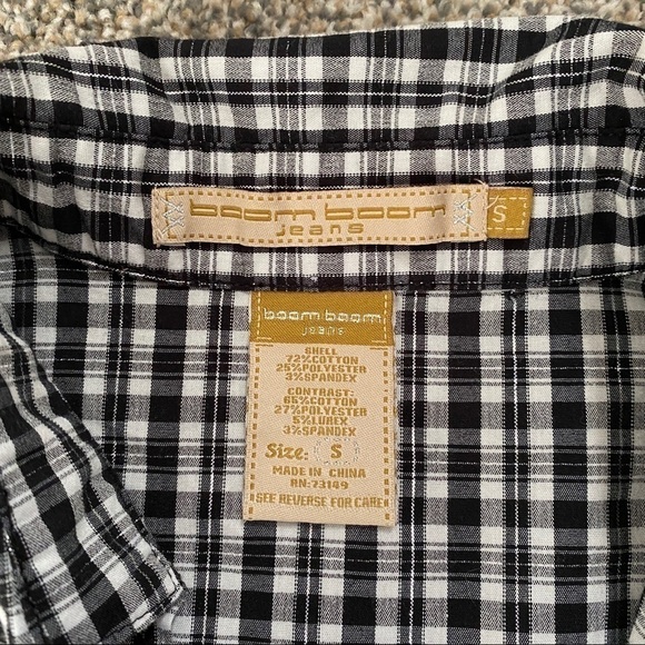 𝅺boom BOOM JEANS GINGHAM/DENIM DRESS - Size Small - Picture 4 of 4